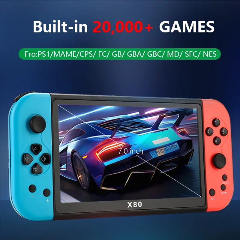 Retro Game Console Hdmi Tv Output - X80 Retro Handheld Game Player 7inch