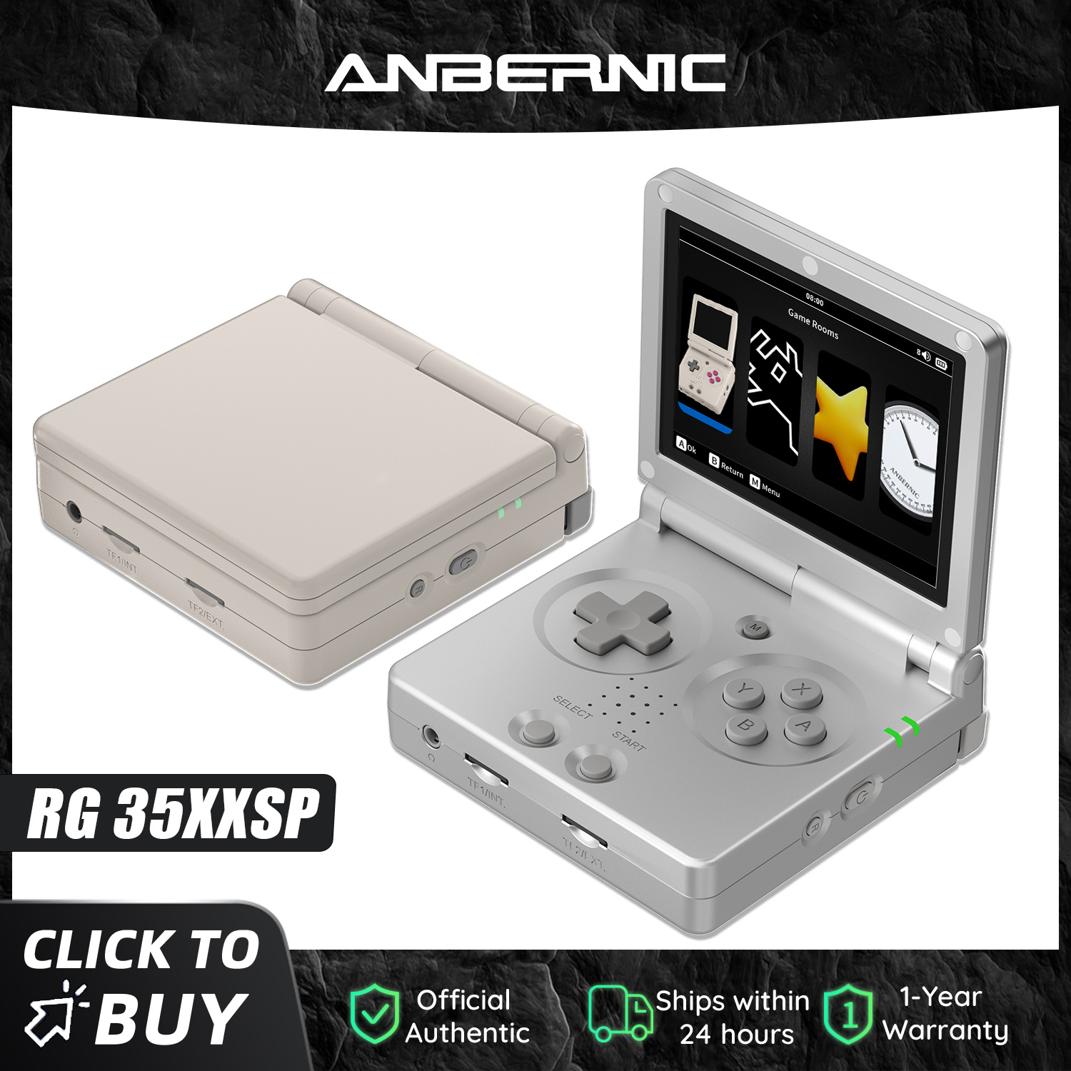 Retro Game Console Hdmi Tv Output - Anbernic RG35XXSP 3.5'' IPS Screen Flip
