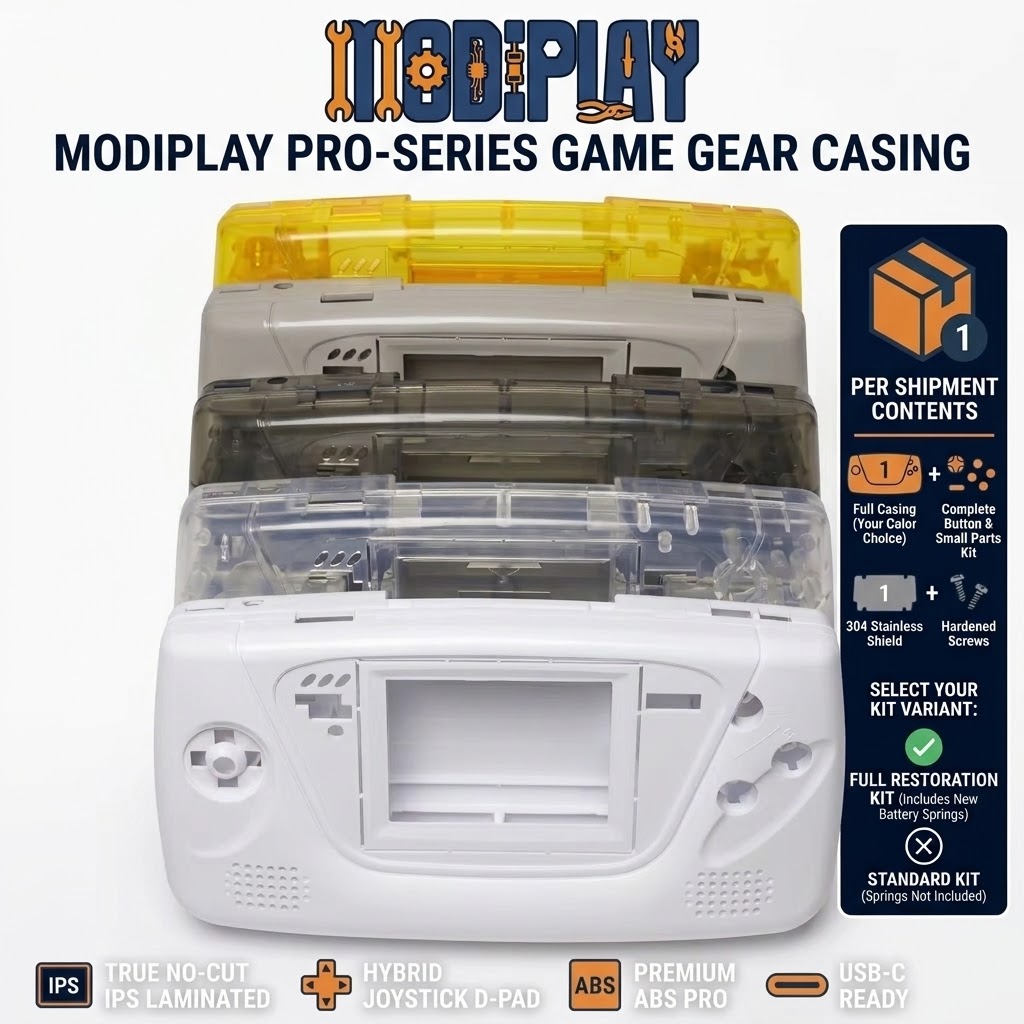 Replacement Buttons Dpad Shell Mod - Premium Housing Enclosure for Game Gear