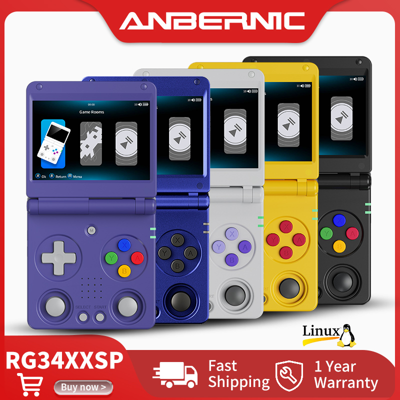 Anbernic RG34XXSP Flip Handhel - đánh giá và giá Retro Game Console Hdmi Tv Output