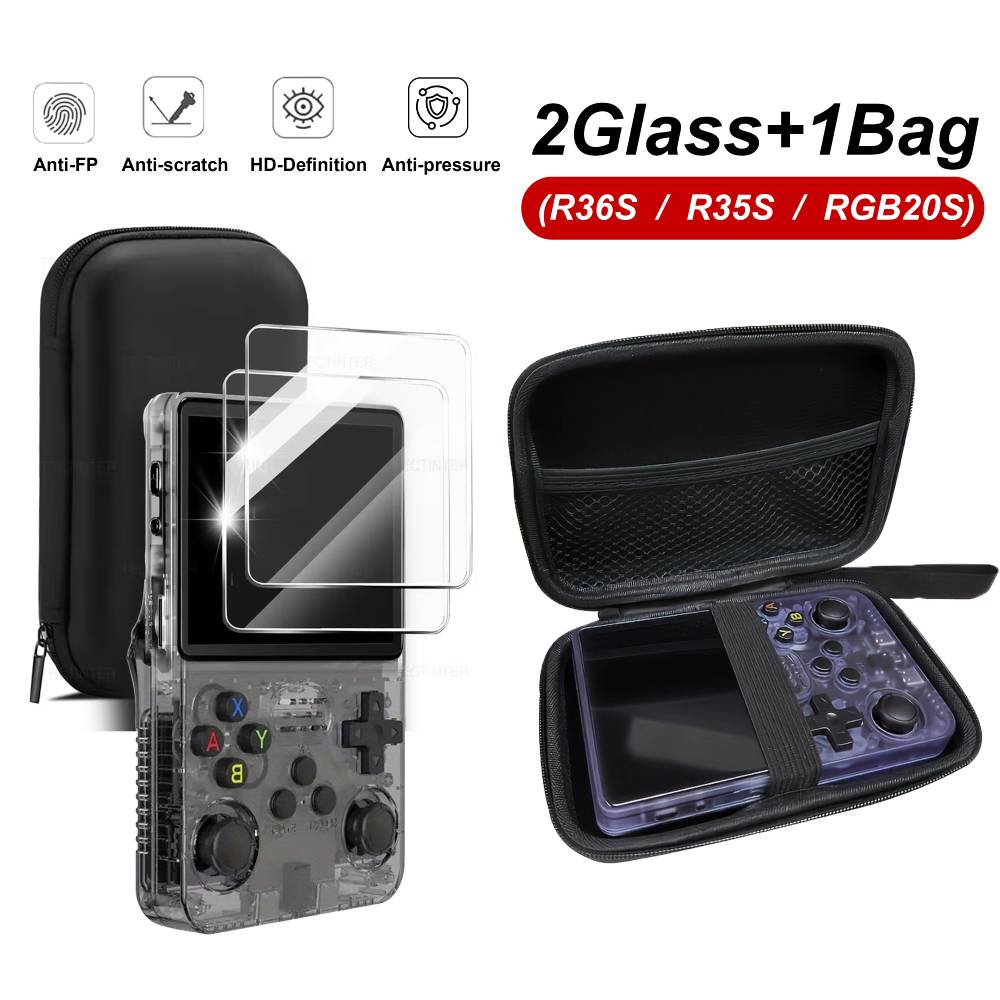 3 IN 1 Storage bag+Glass Tempe - đánh giá và giá Screen Protector Tempered Glass Console