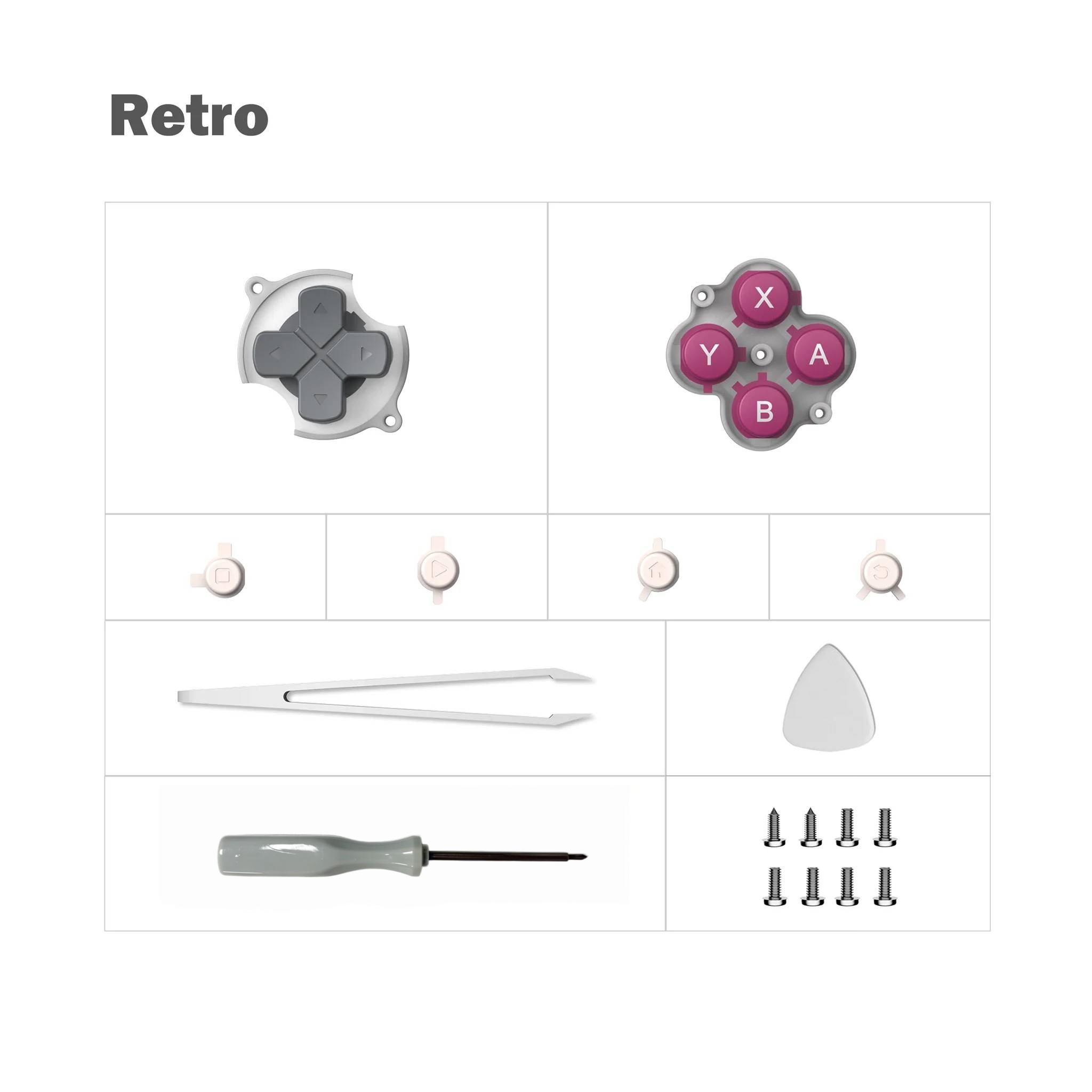 Retroid Pocket Nova DIY Mod Ki - đánh giá và giá Replacement Buttons Dpad Shell Mod