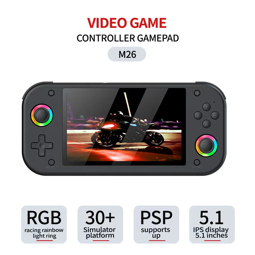 M26 Retro Handheld Game Consol - đánh giá và giá Open Source Retro Game Console 4 Inch